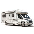 a motorhome, trailer with wheels, side view Royalty Free Stock Photo