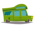 Motorhome vector. Trailer, caravan mobil home for family trip Royalty Free Stock Photo