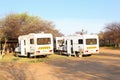 Motorhomes tour campsites , Namibia Royalty Free Stock Photo