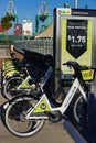 Motorized bicycles added to LA urban transport offerings Royalty Free Stock Photo