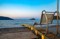 Motorized chair that helps disabled people swim Royalty Free Stock Photo