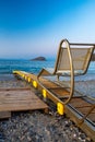 Motorized chair that helps disabled people swim Royalty Free Stock Photo