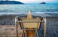 Motorized chair that helps disabled people swim Royalty Free Stock Photo