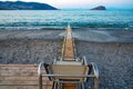 Motorized chair that helps disabled people swim Royalty Free Stock Photo