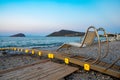 Motorized chair that helps disabled people swim Royalty Free Stock Photo