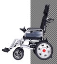 Motorized Electric wheelchair for senior elder patient who cannot walk, isolated Royalty Free Stock Photo