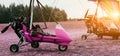 Motorized hang glider Royalty Free Stock Photo