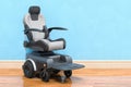 Motorized Power Chair in room near wall, 3D