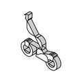 motorized vehicle transport isometric icon vector illustration