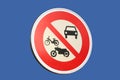 Motorized vehicles prohibited sign