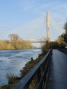 Motorway bridge over the river Boyne, Drogheda, Ireland