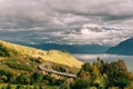 Motorway in french part of Switzerland Royalty Free Stock Photo