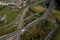 A motorway interchange or junction Royalty Free Stock Photo