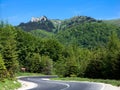 Motorway in mountain landscape Royalty Free Stock Photo