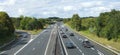 Motorway network in the middle of the countryside Royalty Free Stock Photo
