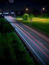 Motorway night Royalty Free Stock Photo