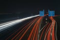 Motorway A1 at night