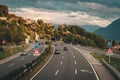 Motorway in Switzerland Royalty Free Stock Photo