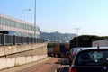 A20 motorway traffic congestion Dover UK Royalty Free Stock Photo