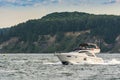 Motoryacht off Gdynia coastline Poland