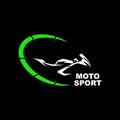 motosport logo icon vector illustration design
