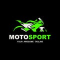 motosport logo icon vector illustration design