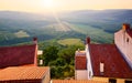 Motovun Croatia. View with high hill Royalty Free Stock Photo