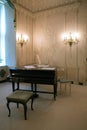 Mottisfont House Saloon Grand Paino Royalty Free Stock Photo