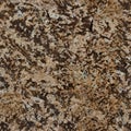 Mottled brown granite texture with pattern. Seamless square background, tile ready. Royalty Free Stock Photo