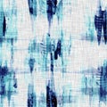 Mottled cyanotype blue white linen texture. Faux photographic tie dye sun print effect for trendy out of focus fashion