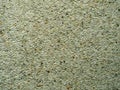 Mottled green twist carpet detail.