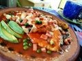 Motuleno style eggs, classic yucatecan Mexican breakfast motuleno motuleÃÂ±os style eggs