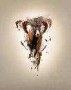 Mouflon, abstract animal concept