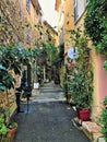 Mougins Village narrow street, South of France