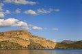 Mouintains Surrounding Saguaro Lake Royalty Free Stock Photo