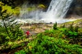 Moul Falls in Grouse Creek in Wells Gray Provincial Park at Clearwater, Briti Royalty Free Stock Photo