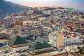 Moulay Idriss is the most holy town in Morocco at sunset Royalty Free Stock Photo
