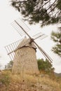 Moulin d\'Omer, a restored windmill in Cucugnan, France