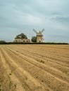 Moulin de pierre, old windmill in Hauville, France Royalty Free Stock Photo