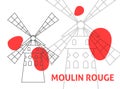 Moulin Rouge Banner Concept Royalty Free Stock Photo