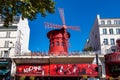 Moulin Rouge cabaret in Paris, France Royalty Free Stock Photo