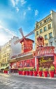 Moulin Rouge cabaret, Paris. Royalty Free Stock Photo