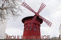 Moulin Rouge, Famous Cabaret Landmark in Paris France Royalty Free Stock Photo