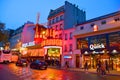 The Moulin Rouge night lights Royalty Free Stock Photo