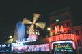 Moulin Rouge by Night. locating in the Paris