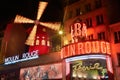 Moulin Rouge by night in Paris, France Royalty Free Stock Photo