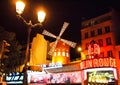 The Moulin Rouge in Paris , France Royalty Free Stock Photo