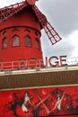 Moulin rouge paris france, red windmill Royalty Free Stock Photo