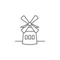 Moulin, windmill icon. Element of Paris icon. Thin line icon for website design and development, app development Royalty Free Stock Photo