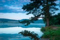 Moulinet lake at dawn , le Buisson ,Lozere , France Royalty Free Stock Photo